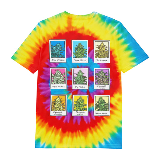 Retro Plant Icons Tie-Dye T-Shirt