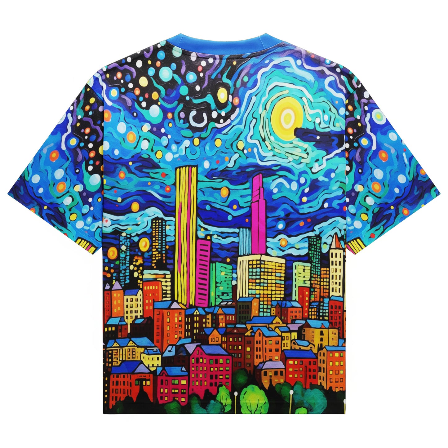 Starry Skyline Dream Doodle All-Over Print Unisex T-Shirt