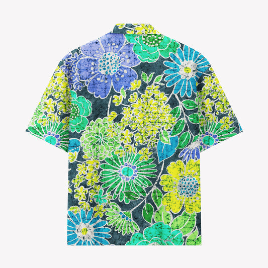Vintage Botanical Floral Hawaiian Shirt