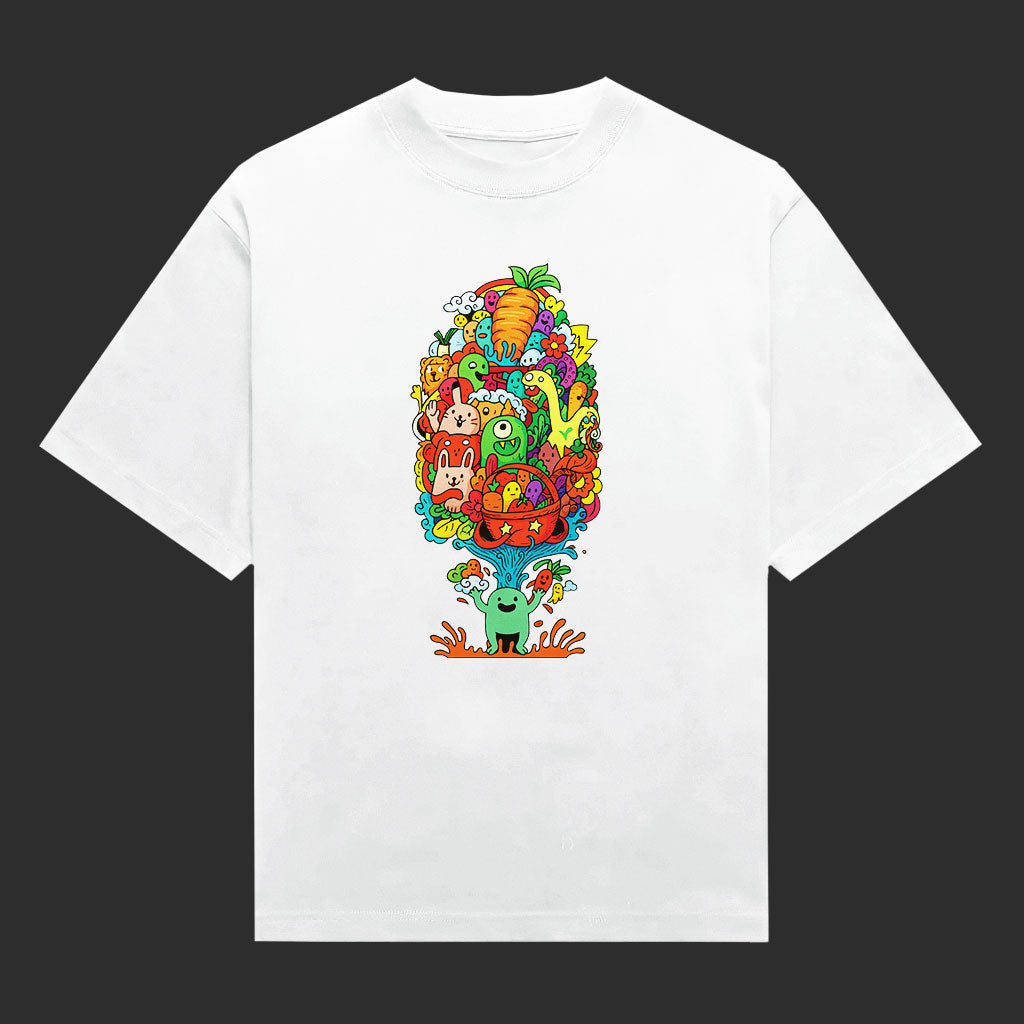 Doodle Garden Bloom Unisex Graphic T-Shirt