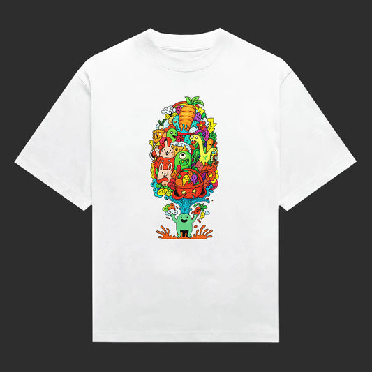 Doodle Garden Bloom Unisex Graphic T-Shirt