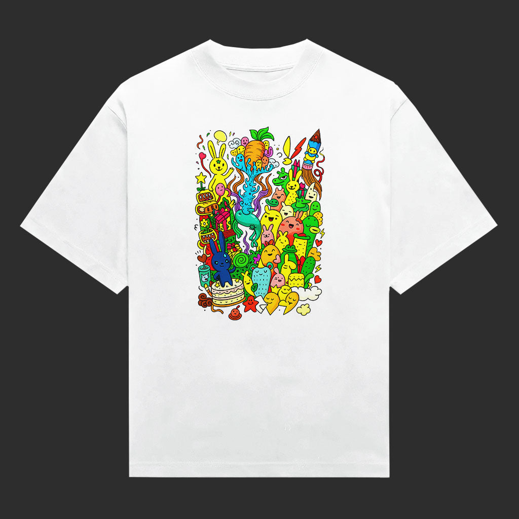 Fantasy Doodle Chaos Unisex Graphic T-Shirt