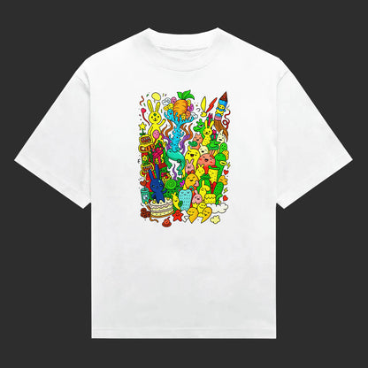 Fantasy Doodle Chaos Unisex Graphic T-Shirt