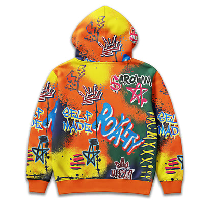 Neon Riot Urban Graffiti Splash Hoodie