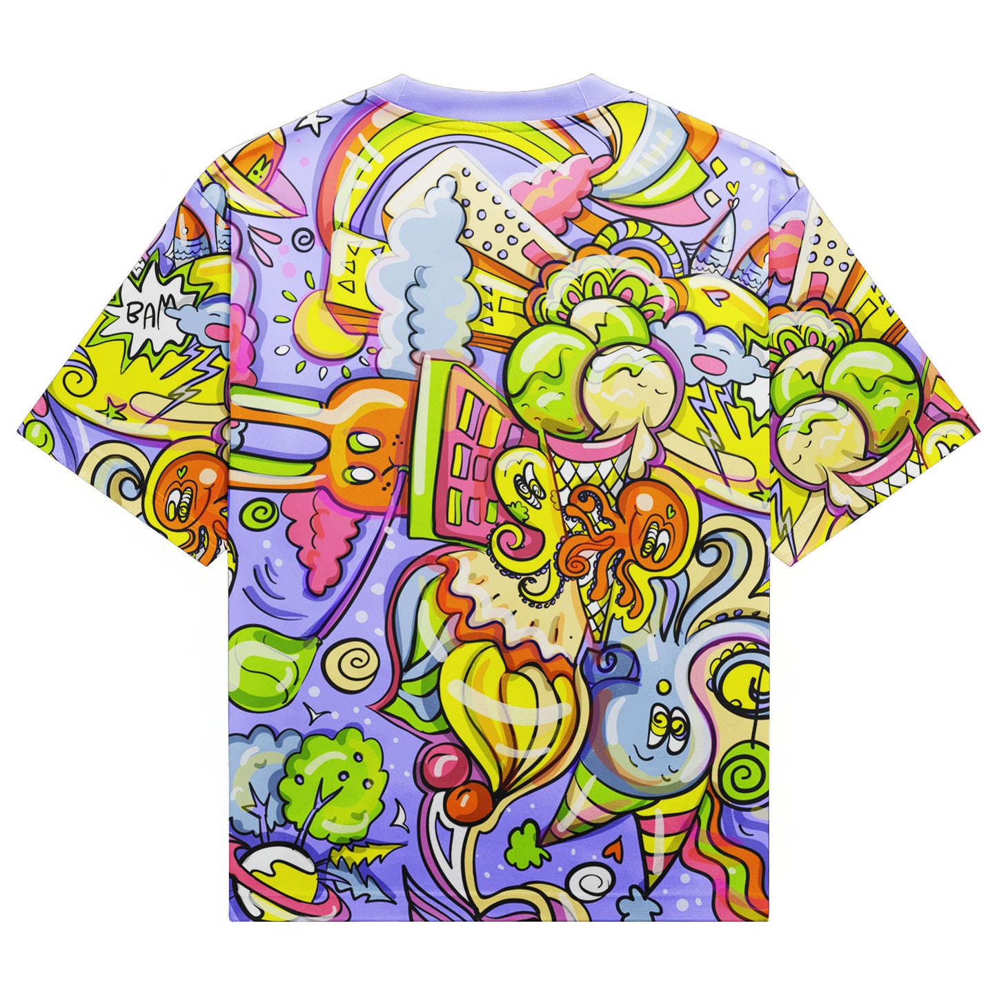 Urban Cartoon Doodle Art All-Over Print Unisex T-Shirt