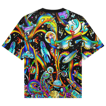 Space Graffiti Doodle All-Over Print Unisex T-Shirt