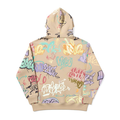 Postcard Club Retro Travel Car Pastel Graffiti Hoodie