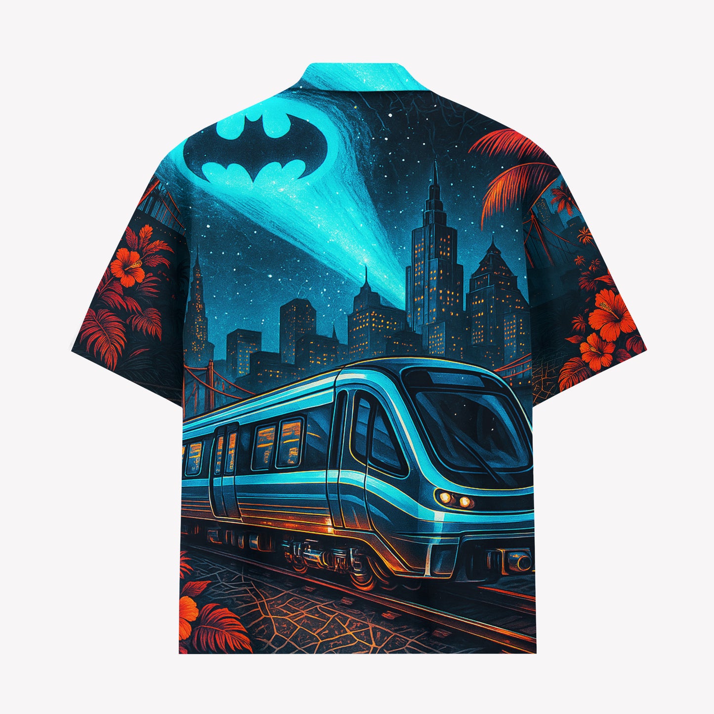 Neo Gotham Hawaiian Shirt & Shorts Set