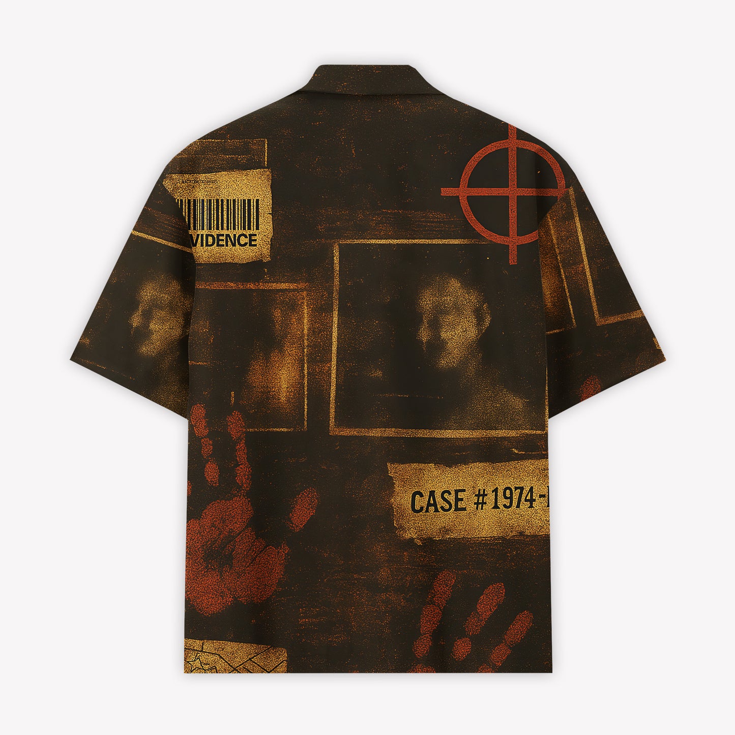 Retro Crime Scene Hawaiian Shirt & Shorts Set