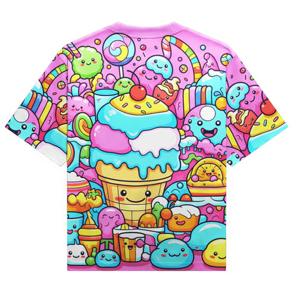 Ice Cream Dream Doodle All-Over Print Unisex T-Shirt