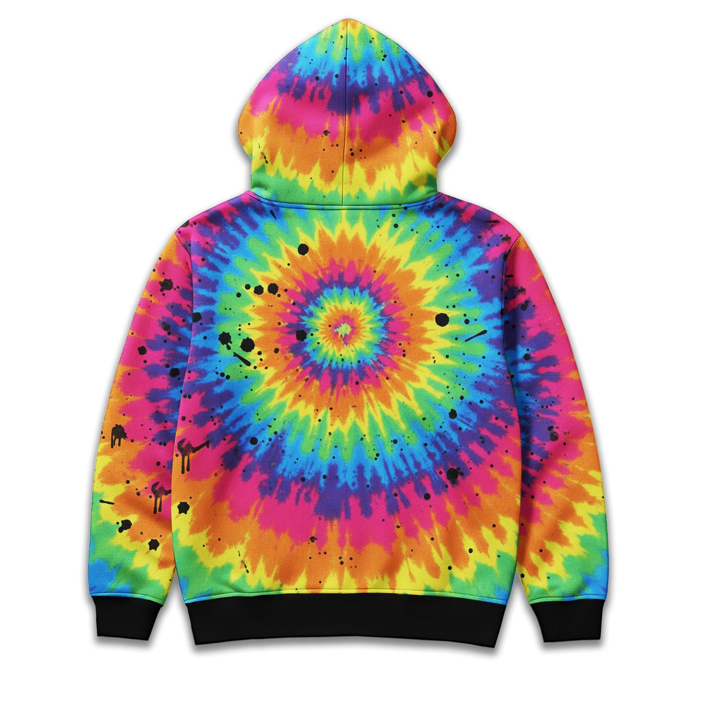 Money First Duck Neon Tie-Dye Graffiti Hoodie