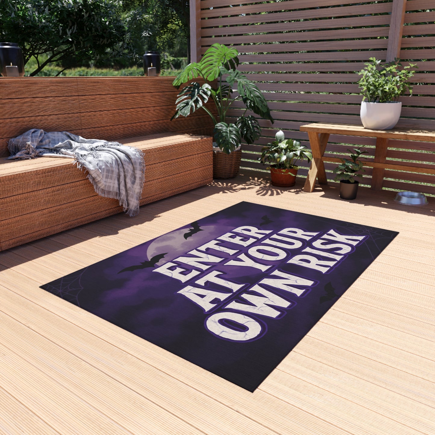 Enter at Your Own Risk Rug — Haunted Welcome
