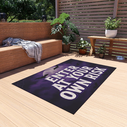 Enter at Your Own Risk Rug — Haunted Welcome