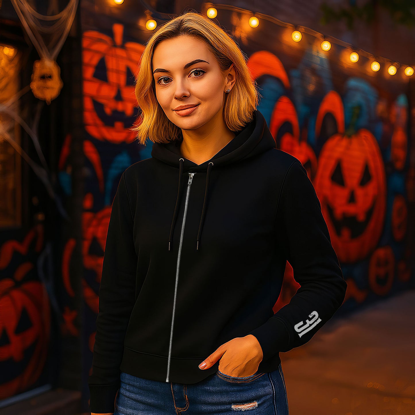 Haunted Motel Zip Hoodie - Trick Night