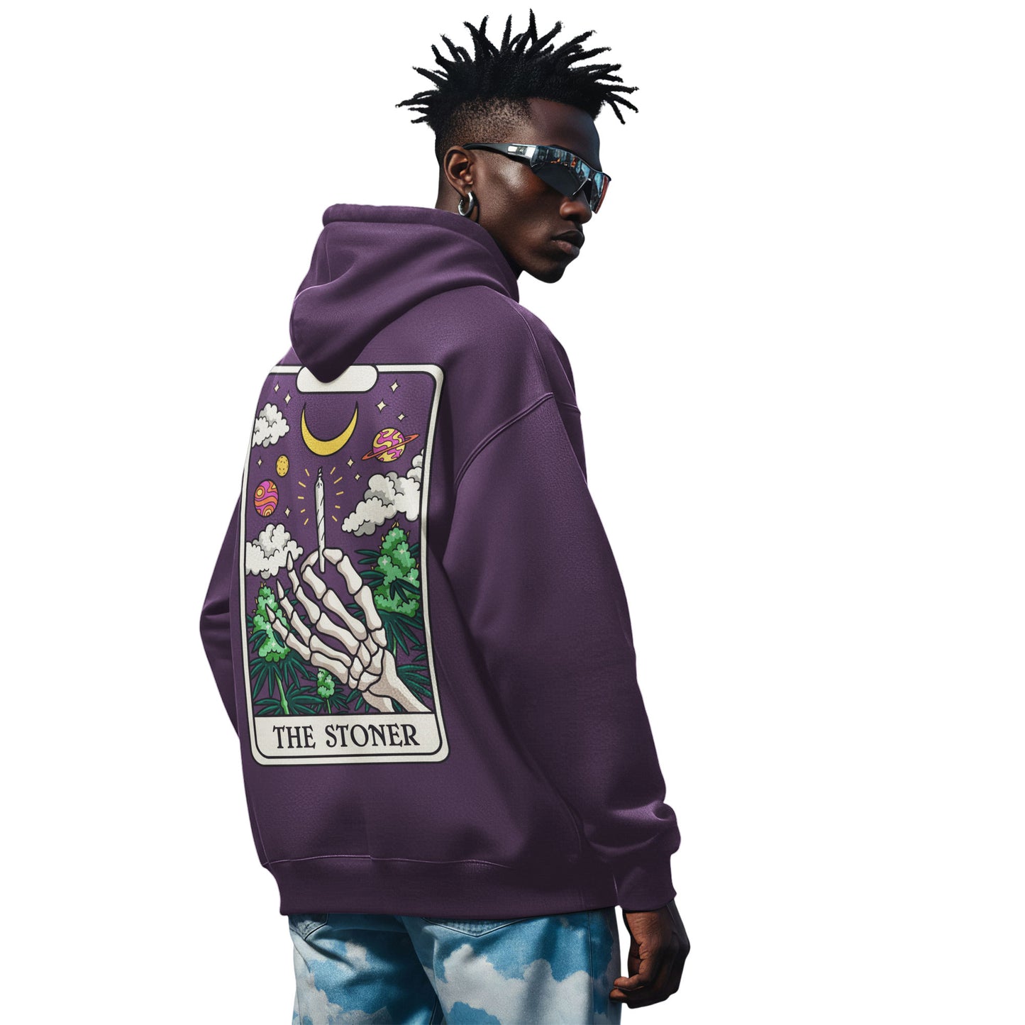 The Stoner Tarot Purple Graphic Hoodie