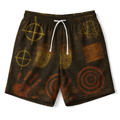 Retro Crime Scene Hawaiian Shirt & Shorts Set