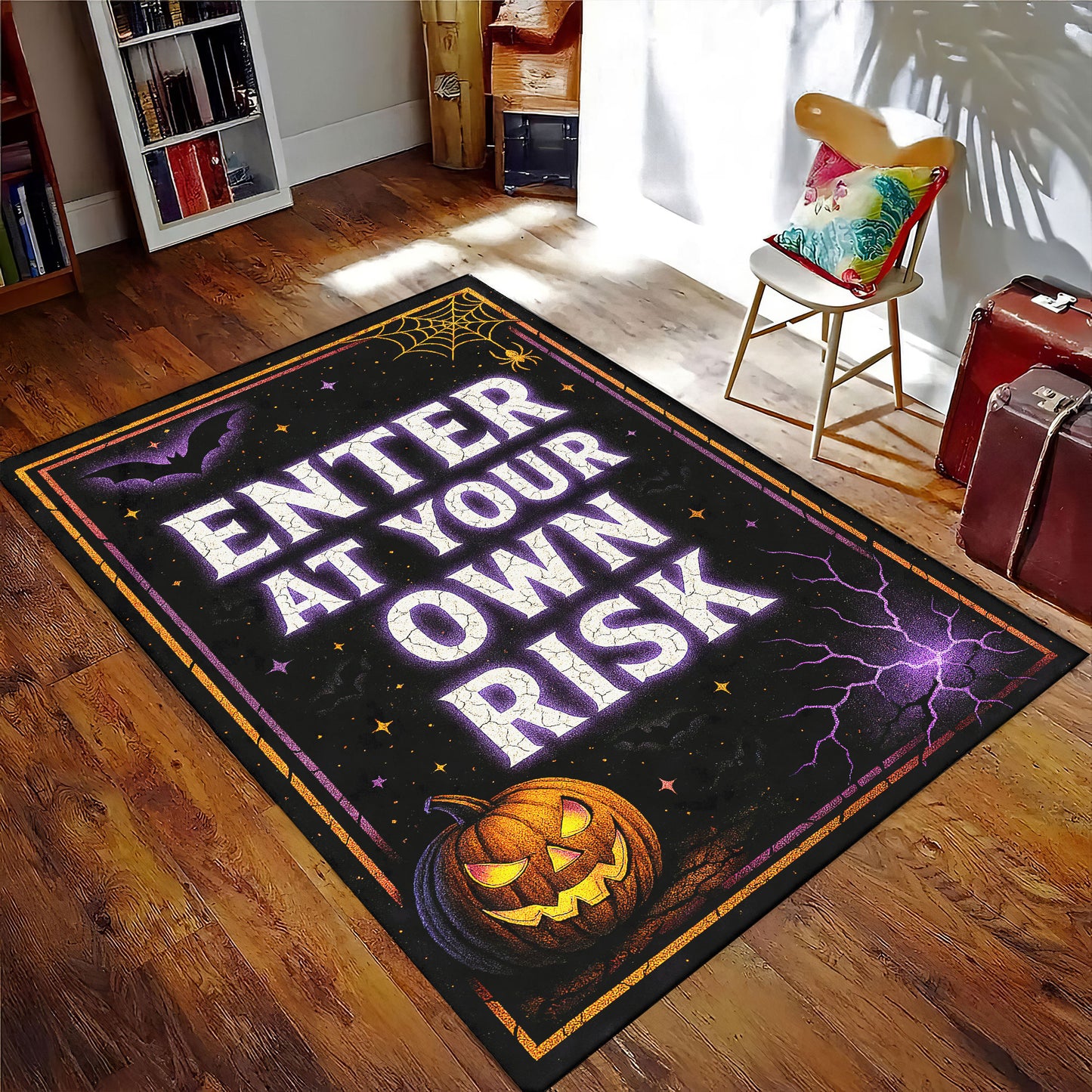 Enter at Your Own Risk Rug — Haunted Welcome