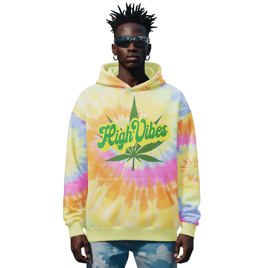 High Vibes Tie-Dye Hoodie