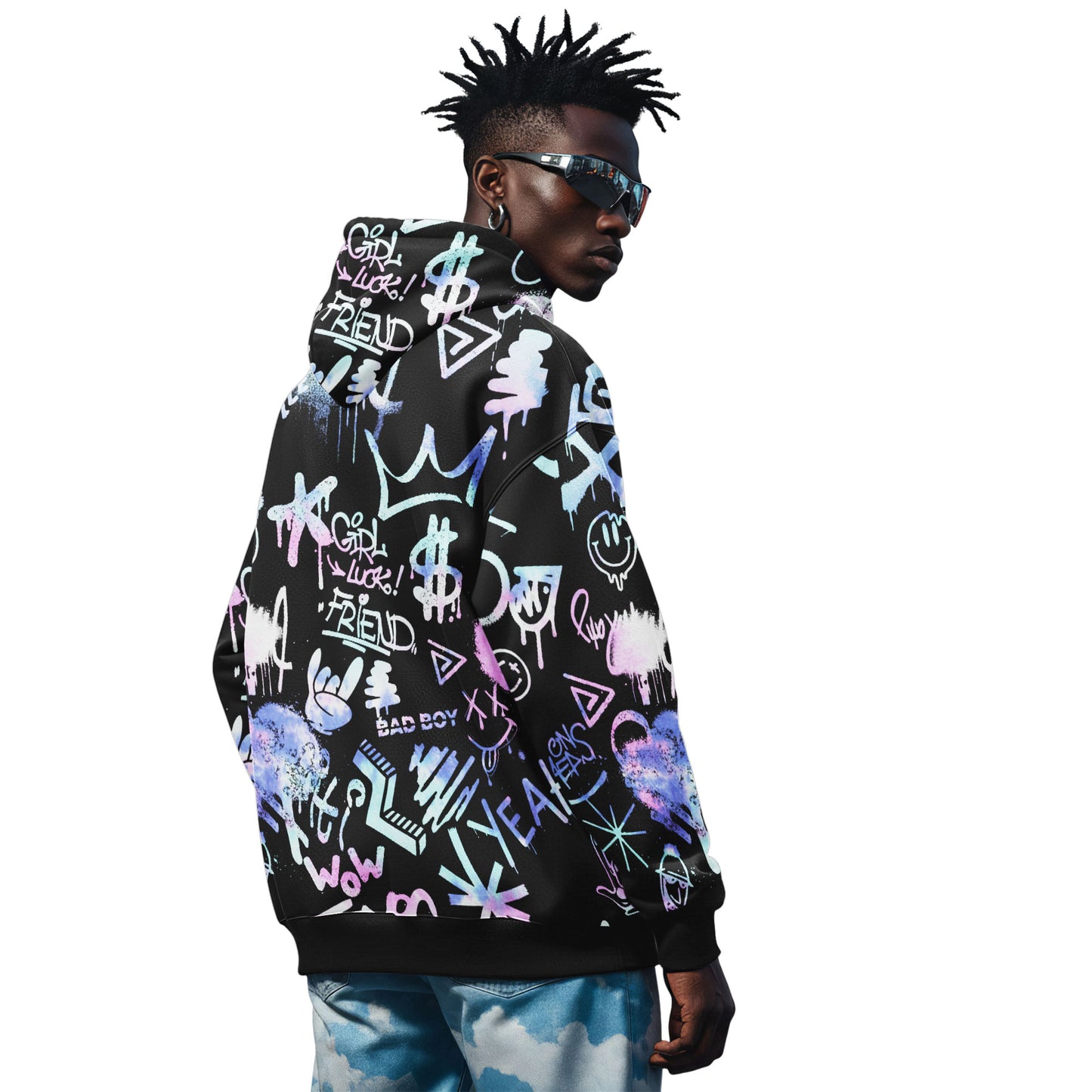 Midnight Graffiti Streetwear Hoodie