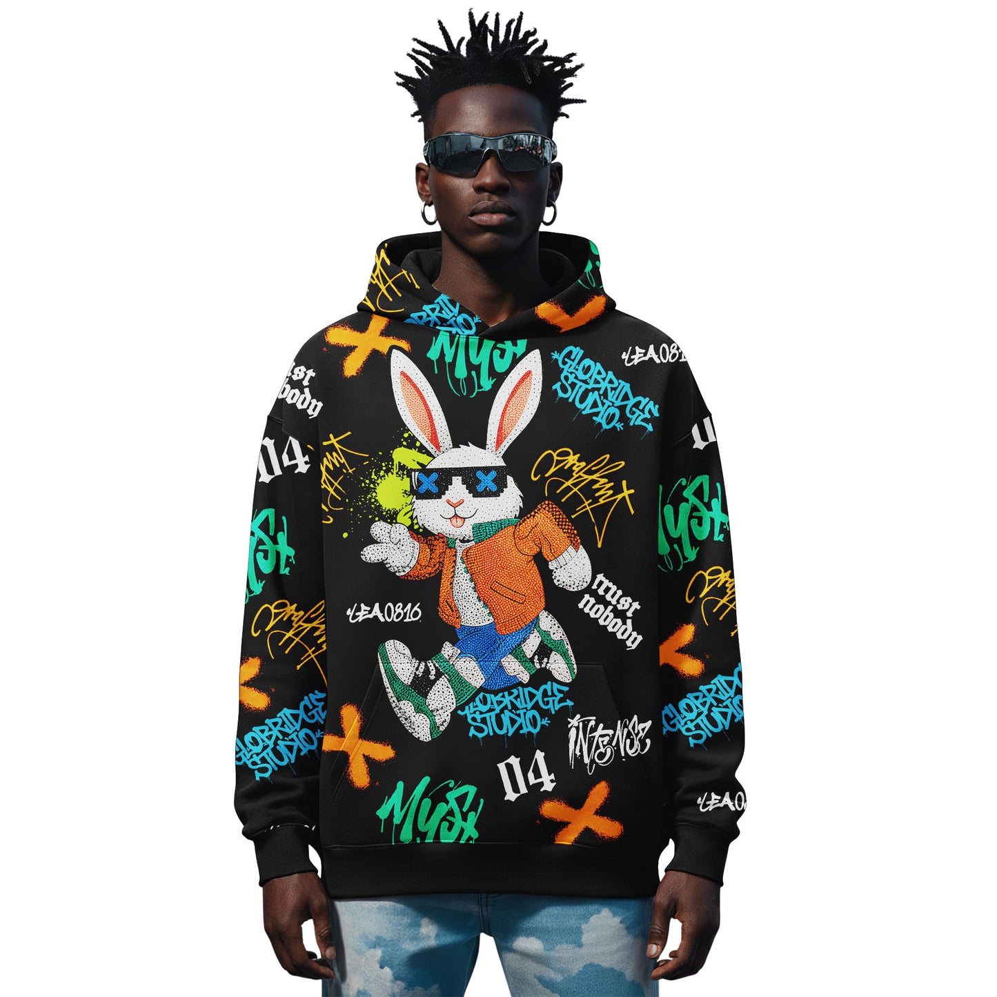Hype Bunny Urban Graffiti Culture Hoodie