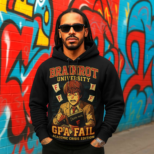 GPA Fail Hoodie Brainrot Panic - Unisex Hoodie