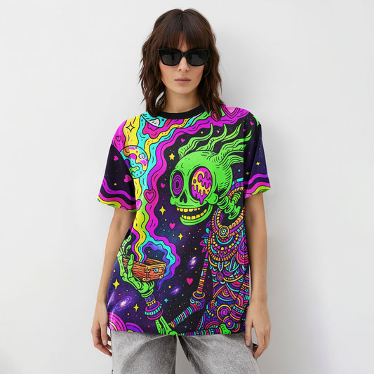 Psychedelic Spirit Doodle All-Over Print Unisex T-Shirt