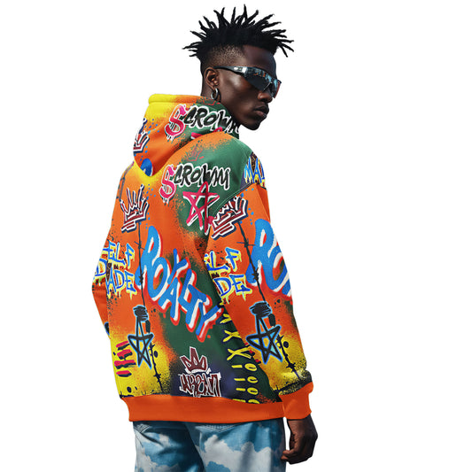 Neon Riot Urban Graffiti Splash Hoodie