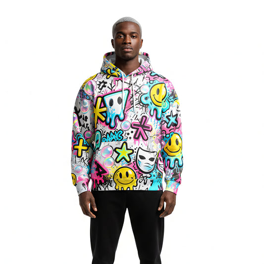 Culture Chaos Pop Doodle Neon Street Festival Hoodie