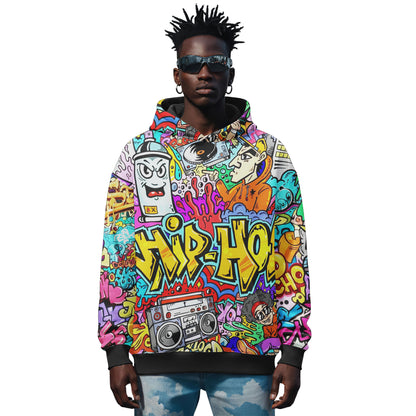Old School Hip-Hop Neon Graffiti Hoodie