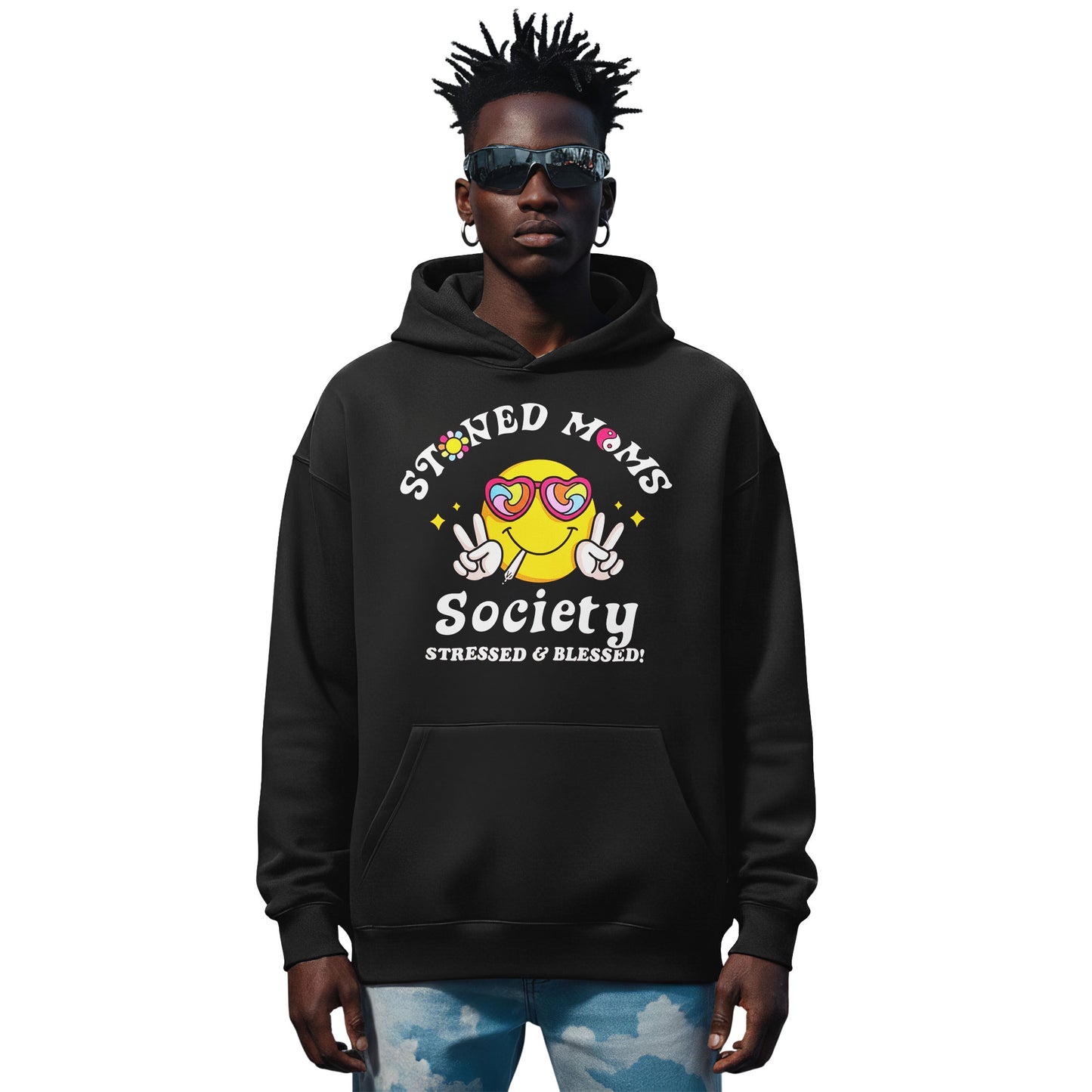Stoned & Blessed Smiley Hoodie
