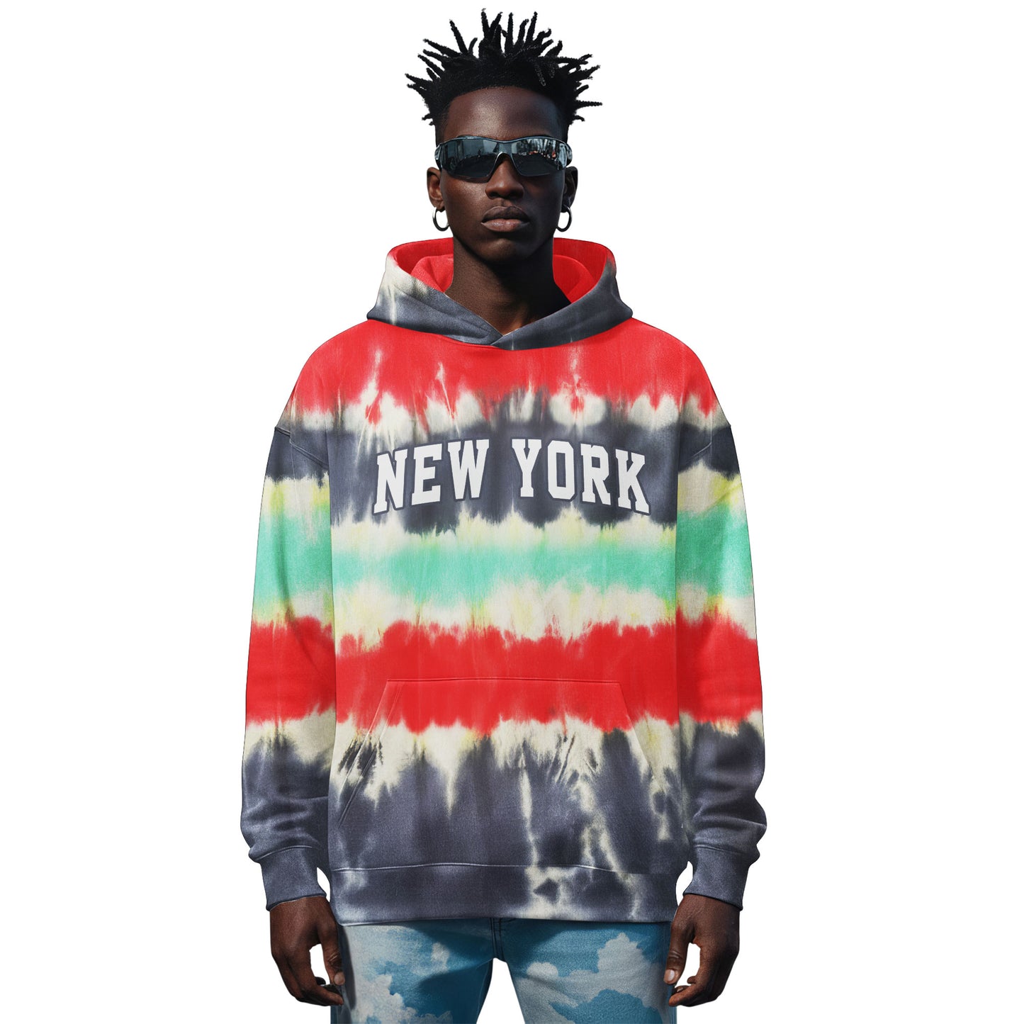 New York Sunset Tie-Dye Hoodie