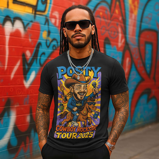 ‌Posty Cowboy Rockstar Tour 2025 - Unisex T-shirt