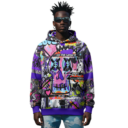 Purple Chaos Street Art Hoodie