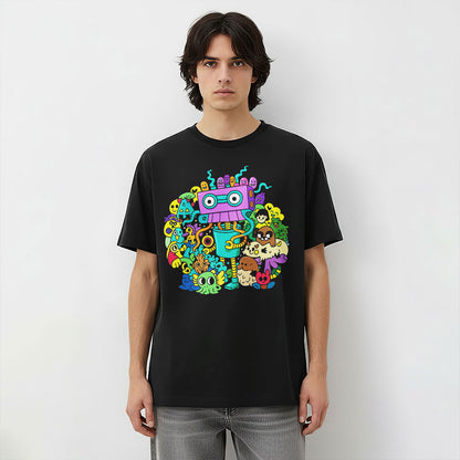 Robot Monster Squad Doodle Unisex T-Shirt