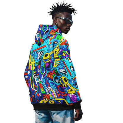 Urban Doodle Matrix Color Splash Hoodie