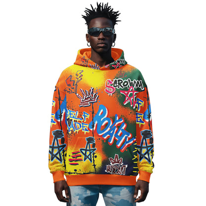 Neon Riot Urban Graffiti Splash Hoodie