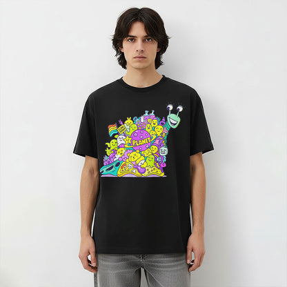 Planet Slime Doodle Universe Unisex T-Shirt