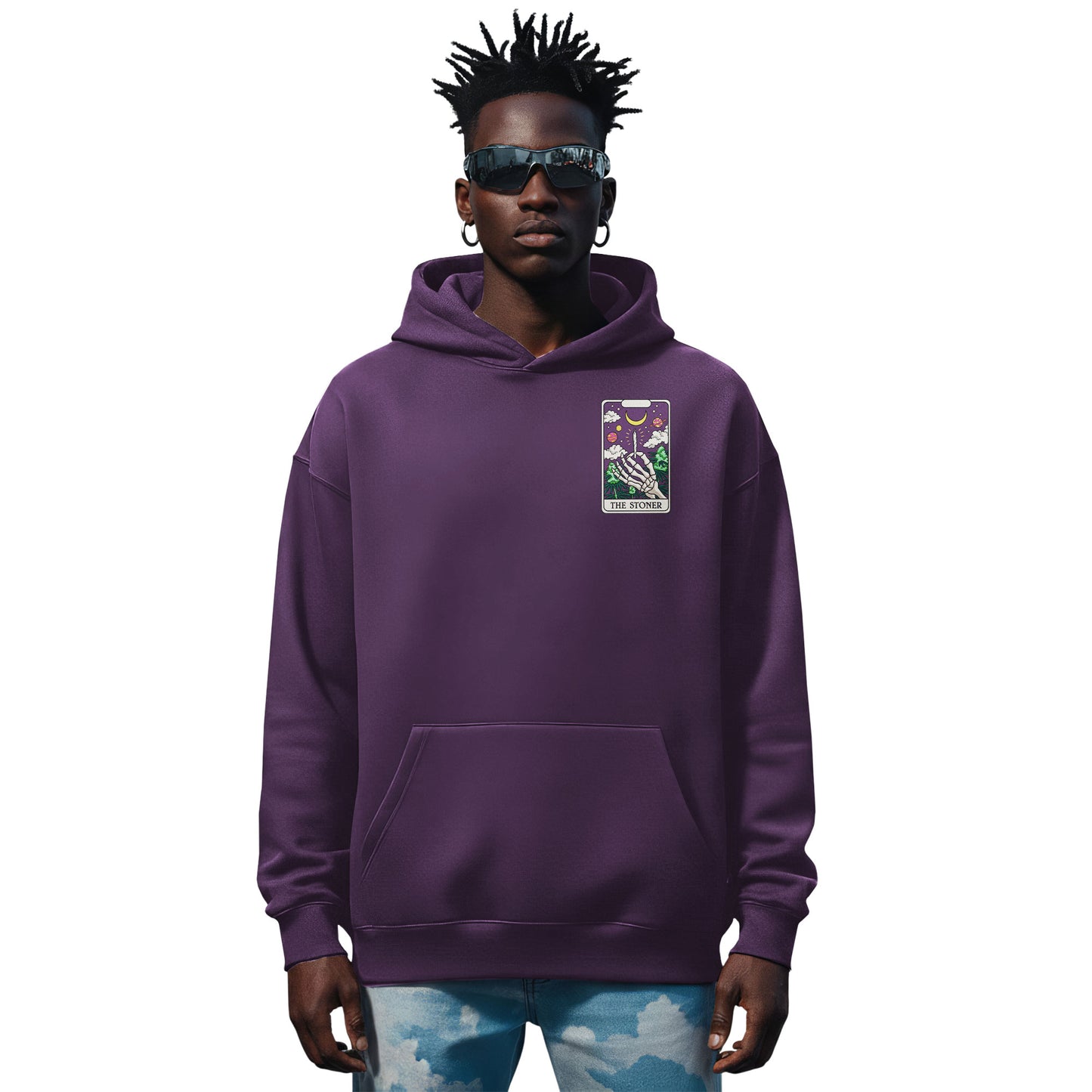 The Stoner Tarot Purple Graphic Hoodie