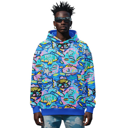 Playful Ocean Doodle Hoodie