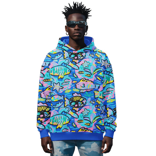 Playful Ocean Doodle Hoodie