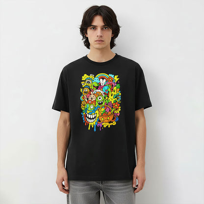 Psychedelic Monster Mash Doodle Unisex T-Shirt