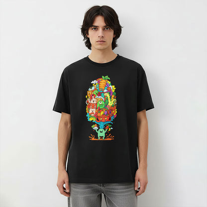 Doodle Garden Bloom Unisex Graphic T-Shirt