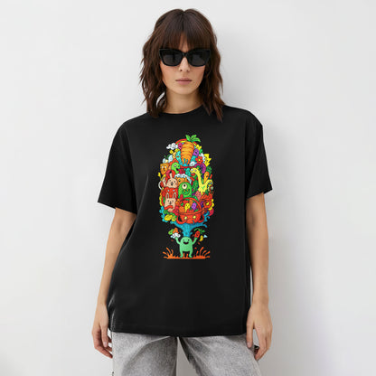 Doodle Garden Bloom Unisex Graphic T-Shirt