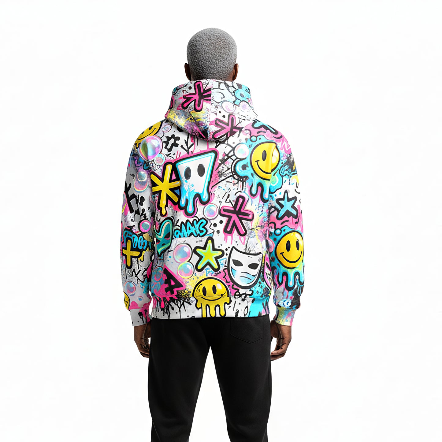 Culture Chaos Pop Doodle Neon Street Festival Hoodie