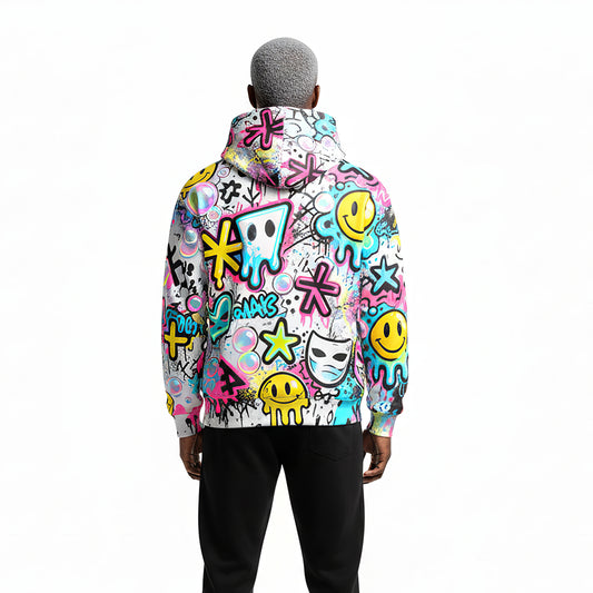 Culture Chaos Pop Doodle Neon Street Festival Hoodie