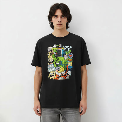 Jungle Chaos Doodle Creatures Unisex T-Shirt