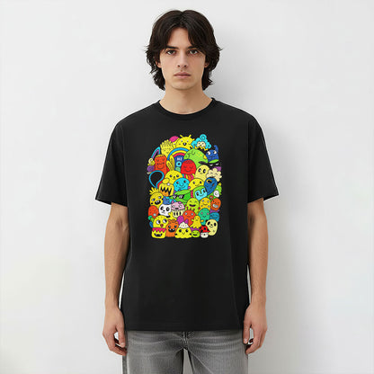 Kawaii Doodle Art Monster Crowd Unisex T-Shirt