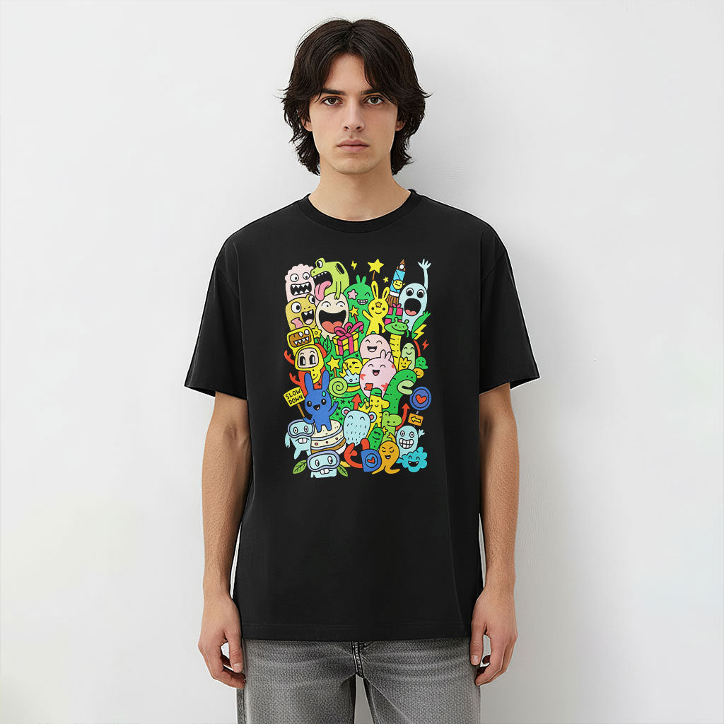 Playful Doodle Creature Party Unisex T-Shirt