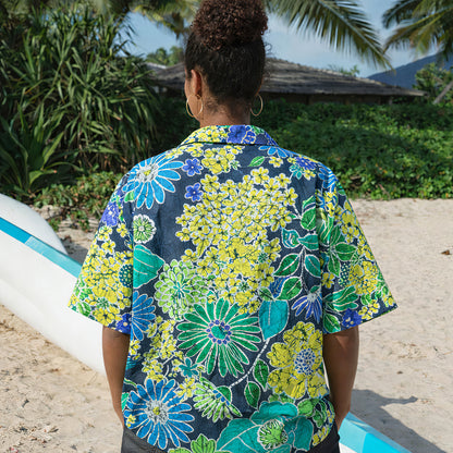 Vintage Botanical Floral Hawaiian Shirt