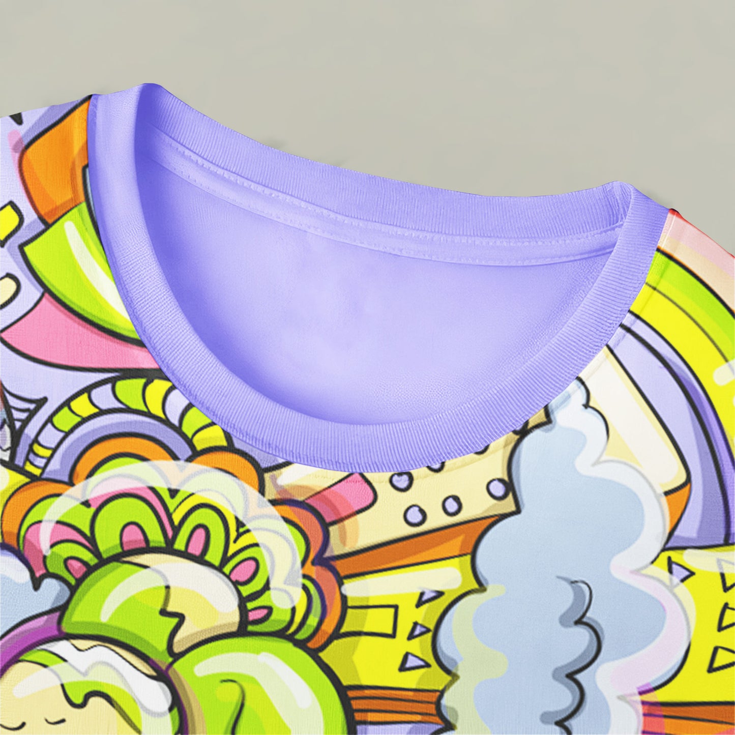 Urban Cartoon Doodle Art All-Over Print Unisex T-Shirt